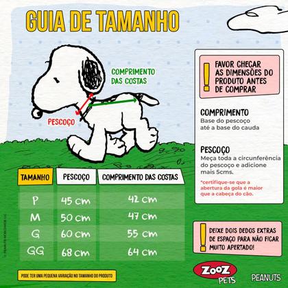 Imagem de Capa De Chuva Snoopy 50 Preta Para Cães Tamanho M