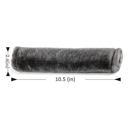 Imagem de Capa de cinto de segurança Amooca Soft Faux Fur Universal Fit, pacote com 2 unidades