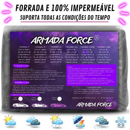 Imagem de Capa De Cobrir Carro Tracker Forrada Impermeável Armada Force