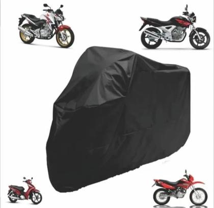 Imagem de capa de cobrir moto couro preto impermeável sol chuva impermeável PCX 150