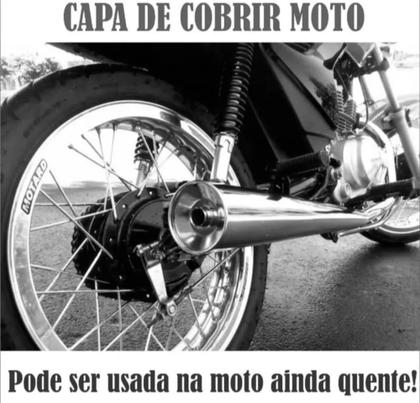 Imagem de capa de cobrir moto material sintético preto proteção sol chuva impermeável SPORT 150