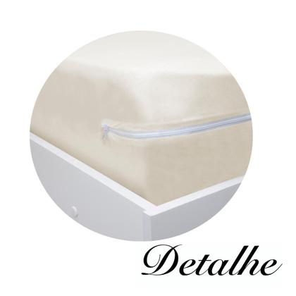 Imagem de Capa de Colchão Casal 20 cm Malha Liso Doce Vida 1 Peça com Zíper