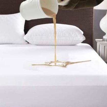 Imagem de Capa de Colchão Casal Impermeável com Elástico cama Box p/ 30 de Altura