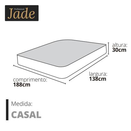 Imagem de Capa de Colchão Casal Jade Impermeável com Elástico - 138x188x30cm