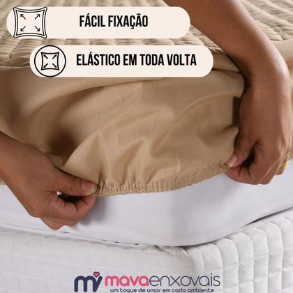 Imagem de Capa De Colchão Casal Kit Cama 3 Peças Matelado Elástico