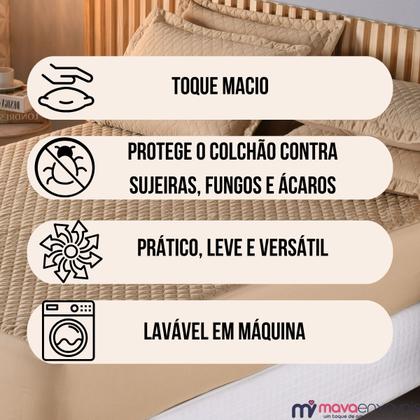 Imagem de Capa De Colchão Casal Kit Cama 3 Peças Matelado Elástico