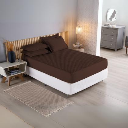 Imagem de Capa De Colchão Casal Kit Cama 3 Peças Matelado Elástico