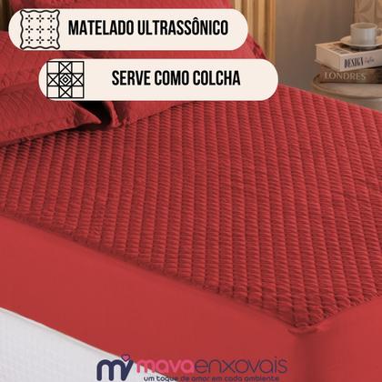 Imagem de Capa De Colchão Casal Kit Cama 3 Peças Matelado Elástico