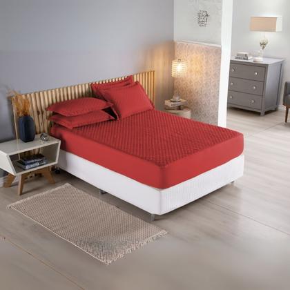 Imagem de Capa De Colchão Casal Kit Cama 3 Peças Matelado Elástico