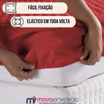 Imagem de Capa De Colchão Casal Kit Cama 3 Peças Matelado Elástico