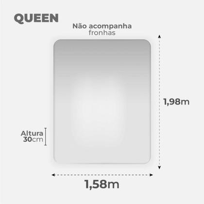 Imagem de Capa De Colchão Com Zíper Queen Cama Box Malha 100% Algodão