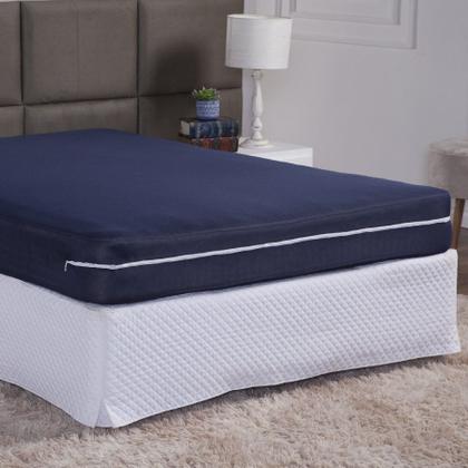 Imagem de Capa de Colchão King 40cm + Fronha com Zíper Malha Lisa 3 Peças