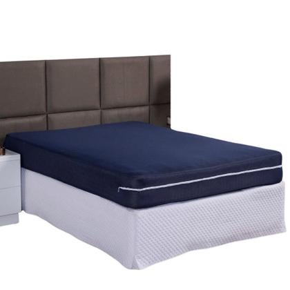 Imagem de Capa de Colchão King 40cm + Fronha com Zíper Malha Lisa 3 Peças