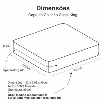 Imagem de Capa de Colchão King Size Casal em Malha Gel (Helanca) Zíper Resistente