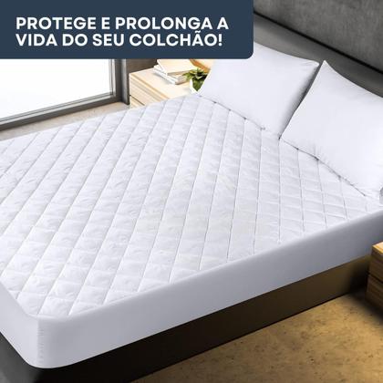 Imagem de Capa De Colchão Protetor Impermeável Matelado Casal Antialérgico Antiácaro Elástico Macio e Não Esquenta