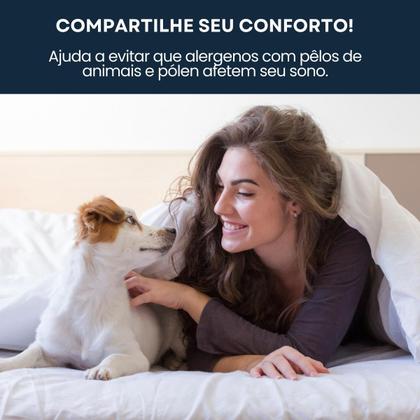 Imagem de Capa De Colchão Protetor Impermeável Matelado Casal Antialérgico Antiácaro Elástico Macio e Não Esquenta