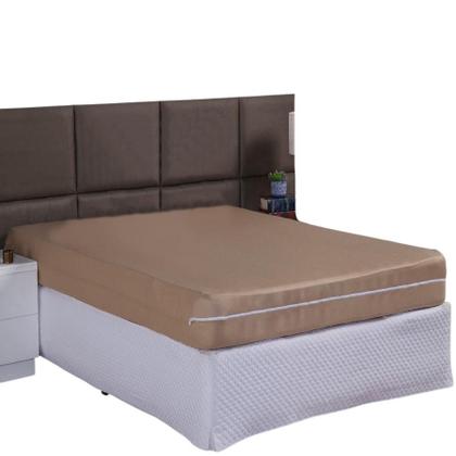 Imagem de Capa de Colchão Queen 30cm com Zíper Protetor de Malha Lisa 1 Peça