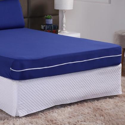 Imagem de Capa de Colchão Queen 30cm com Zíper Protetor de Malha Lisa 1 Peça