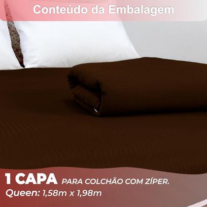 Imagem de Capa de Colchão Queen em Malha com Ziper Arte Cazza