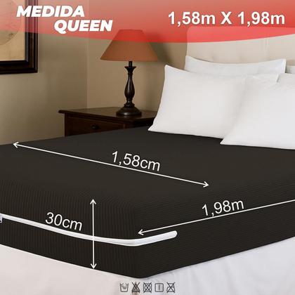 Imagem de Capa de Colchão Queen em Malha com Ziper Arte Cazza