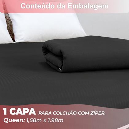 Imagem de Capa de Colchão Queen em Malha com Ziper Arte Cazza