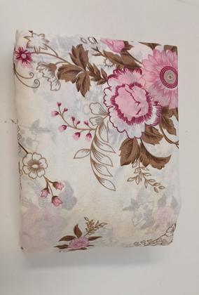 Imagem de Capa De Colchão Solteiro Tecido Estampado Floral Rose  C/60% De Algodão Com Ziper