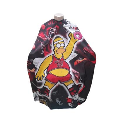 Imagem de Capa de corte barbearia microfibra personalizada fexo ziper