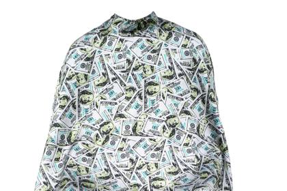 Imagem de Capa de corte para  barbearia  cetim  estampado Dólar 