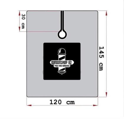 Imagem de Capa de Corte para Barbeiros e Cabeleireiros em Cetim com Zíper