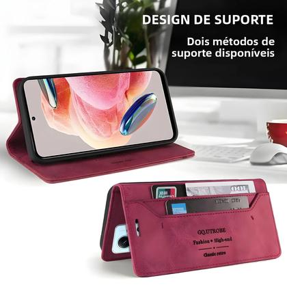 Imagem de Capa De Couro Anti-Furto Com Flip Magnético Para Xiaomi Redmi Note 14 Pro+ 13 12S 11S 11 pro Com