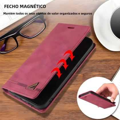 Imagem de Capa De Couro Anti-Furto Com Flip Magnético Para Xiaomi Redmi Note 14 Pro+ 13 12S 11S 11 pro Com