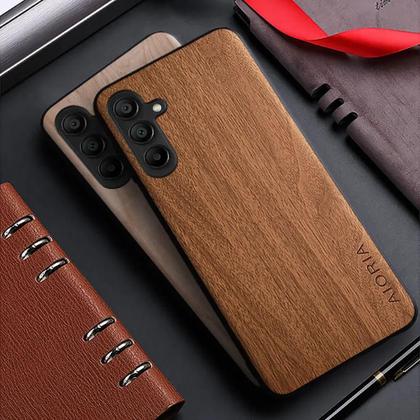 Imagem de Capa De Couro Com Padrão De Madeira De Bambu Para Samsung Galaxy A16 A26 A36 A56 A15 A25 A35 A04