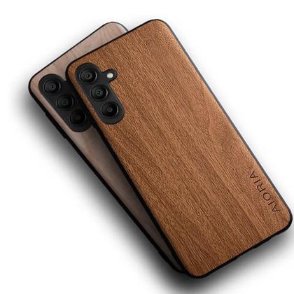 Imagem de Capa De Couro Com Padrão De Madeira De Bambu Para Samsung Galaxy A16 A26 A36 A56 A15 A25 A35 A04