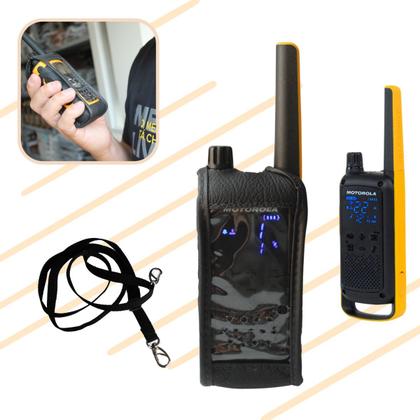 Imagem de Capa De Couro Flexível com Clip Para Rádio Comunicador T400BR T470BR