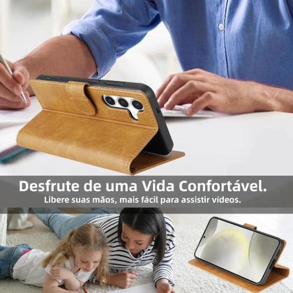 Imagem de Capa De Couro Para Telefone Samsung Galaxy S25 S24 S23 Ultra S22 S21 FE S20 S10 plus Note20 Flip