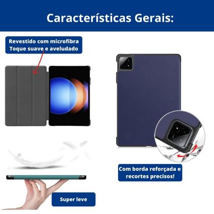 Imagem de Capa de couro para Xiaomi Pad 6s Pro 12,4” Polegadas