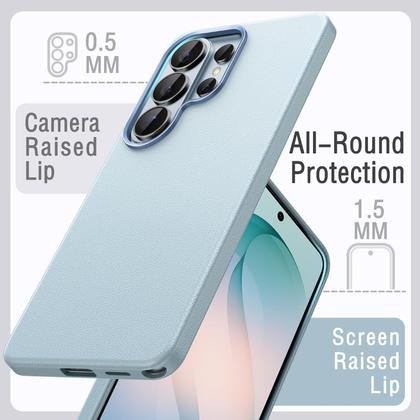 Imagem de Capa de couuro para Samsung Galaxy S26 de 6.3 Pol Compatível com Mag-Safee, Case para Celular Aderência Antiderrapante