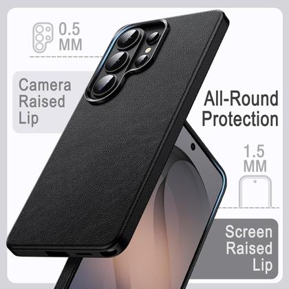 Imagem de Capa de couuro para Samsung Galaxy S26+ / S26 Plus. Compatível com Mag-Safee, Case para Celular Aderência Antiderrapante