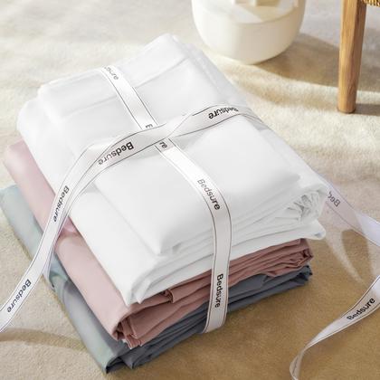 Imagem de Capa de edredom Bedsure branca King Size, eucalipto, algodão liocel