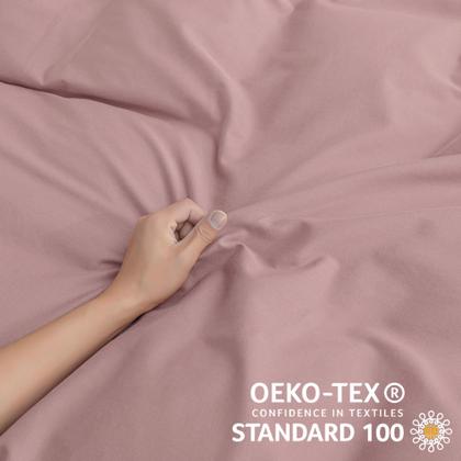 Imagem de Capa de edredom JELLYMONI rosa lavada de algodão duplo com 1 fronha