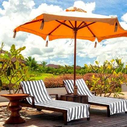 Imagem de Capa de espreguiçadeira de piscina Fumete, 2 pacotes de microfibra 30x85cm, cinza