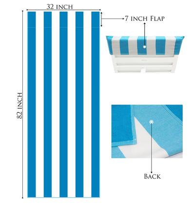 Imagem de Capa de espreguiçadeira de praia COTTON CRAFT Oversize Aqua, pacote com 2