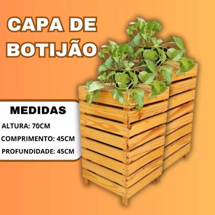 Imagem de Capa de Madeira para Botijão de Gás 70cm com Espaço para Filtro