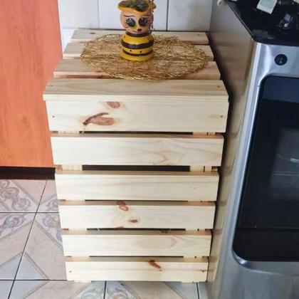 Imagem de Capa de Madeira para Botijão de Gás 70cm com Espaço para Filtro