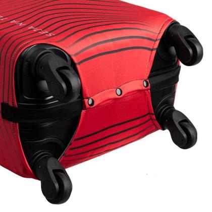 Imagem de Capa de Mala Pequena Flamengo Rubro Negro Oficial Preto e Vermelha