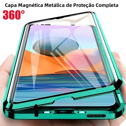 Imagem de Capa De Metal Com Vidro Temperado Magnético Dupla Face Para Samsung S25 S24 S23 S22 S21 Ultra FE