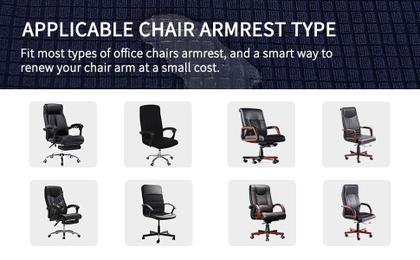 Imagem de Capa de mobiliário FORCHEER Cadeira de escritório Capa de apoio de braço rosa 2P