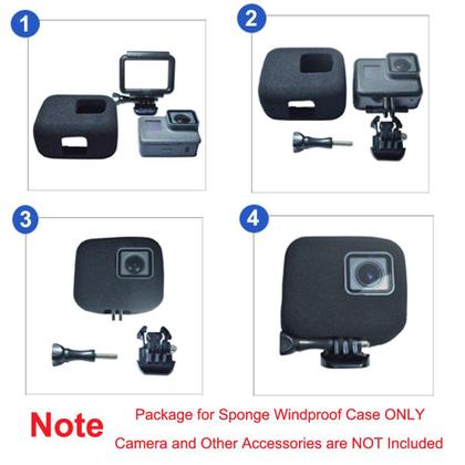 Imagem de Capa de pára-brisa de espuma Windslayer para GoPro Hero 7/6/5 preta