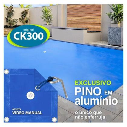 Imagem de Capa de Piscina Azul CK300 10.5x4.5 Metros + Kit Instalação