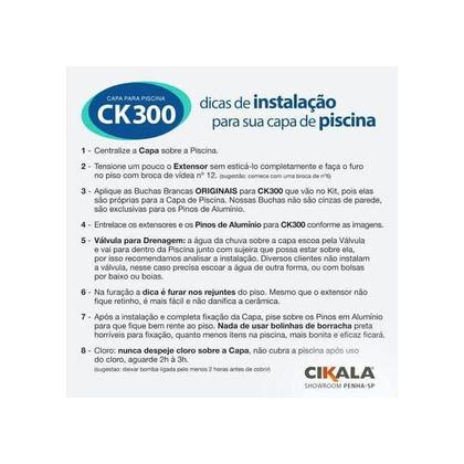 Imagem de Capa de Piscina Azul CK300 4.5x3 Metros + Kit Instalação